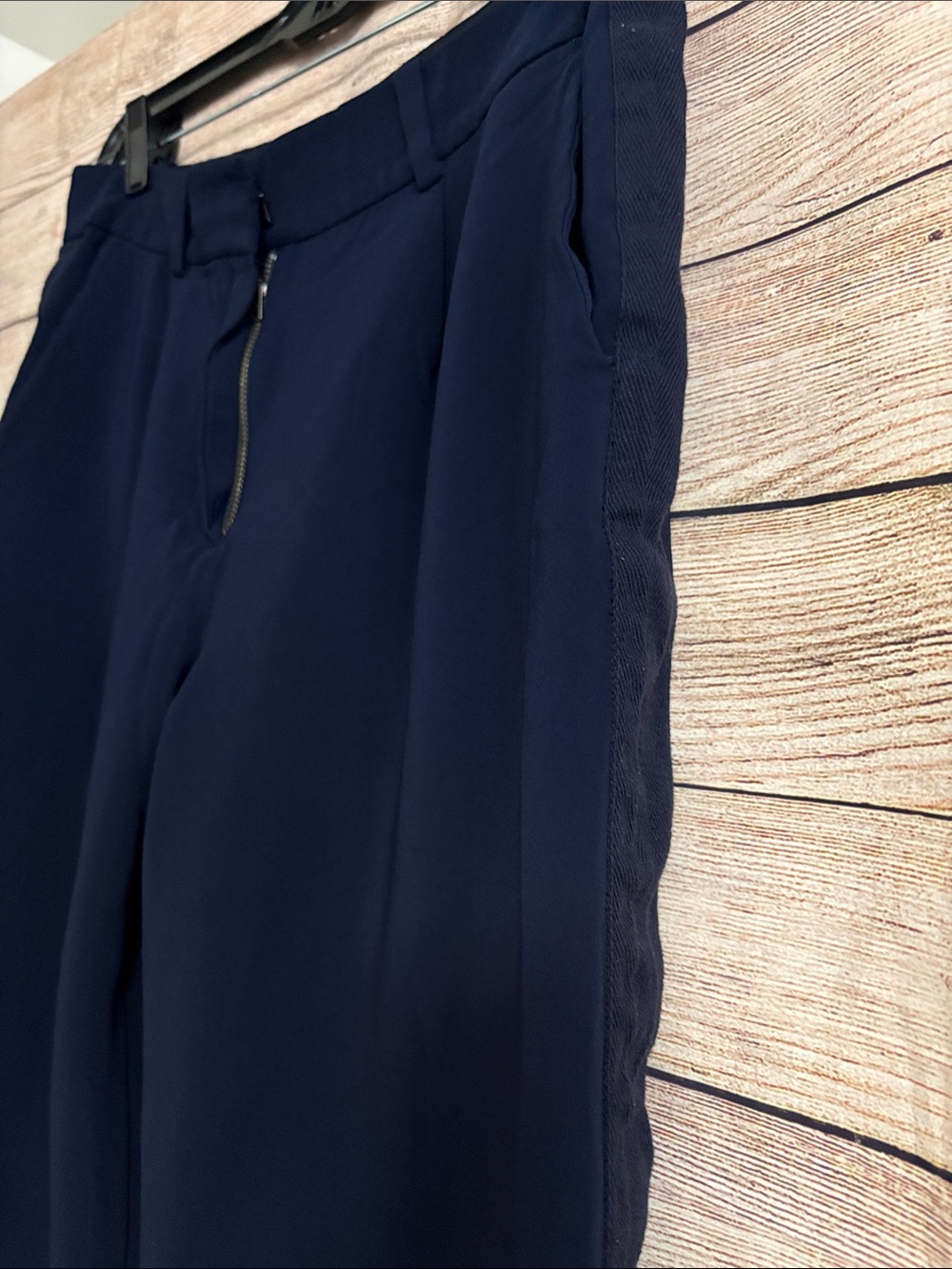 Rebecca Taylor Navy Dress Pants - Tuxedo Stripe
